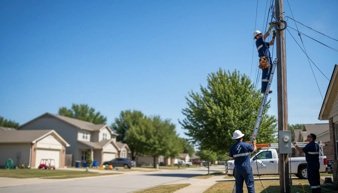 Residential electrician providing installation services in Honobia, OK